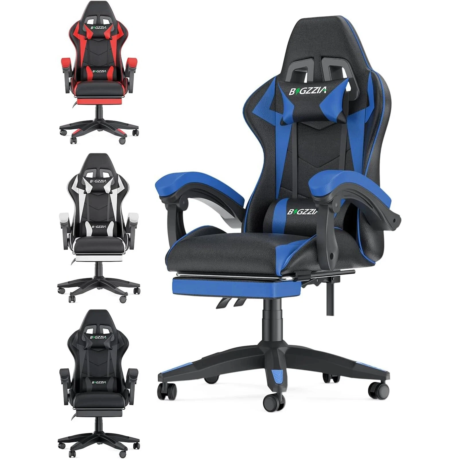Gaming Chair with Footrest Gamer Chairs Ergonomic 
